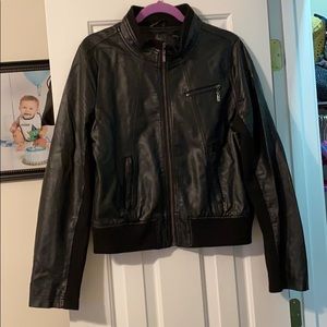 Women’s Black Leather Jacket Size XL